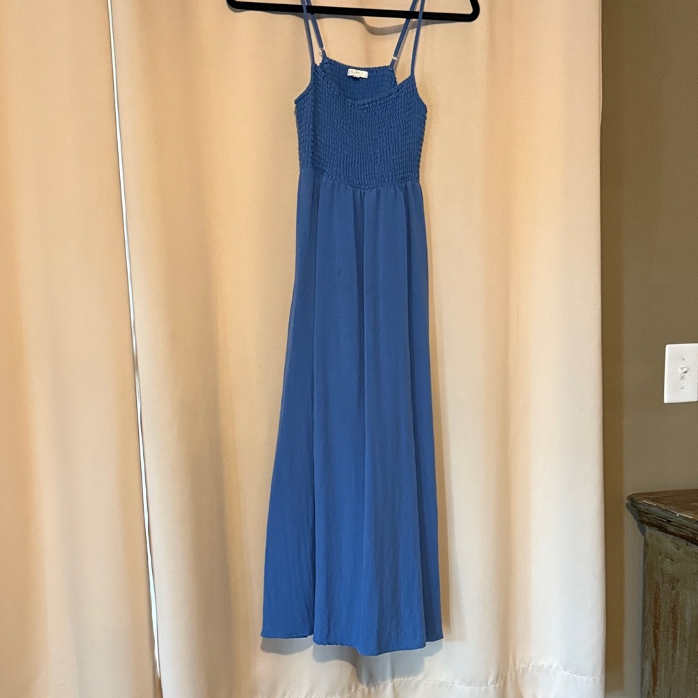 Z Supply Blue Maxi Dress with Spaghetti Straps and pockets